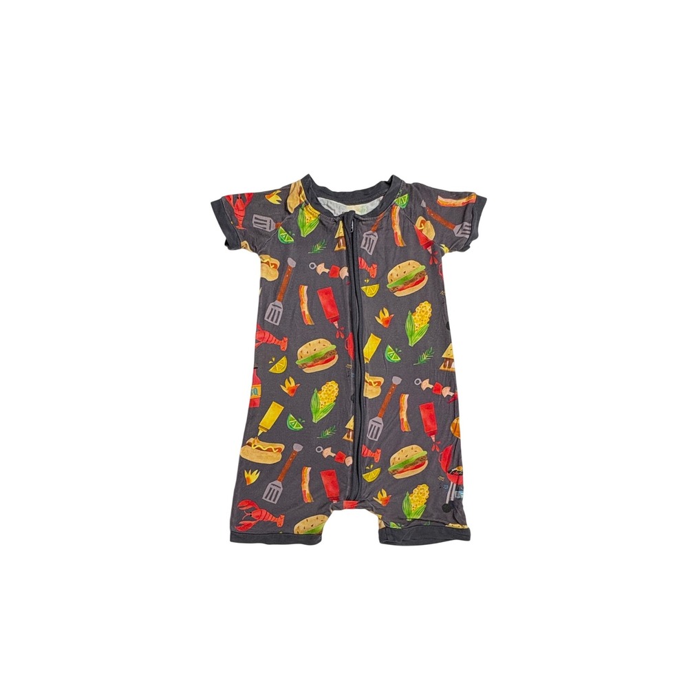 Little Sleepers Grill & Chill Romper Shorty 2T Whimsgoth Foodie Fun